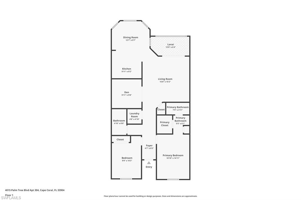 Bedrooms at front of unit