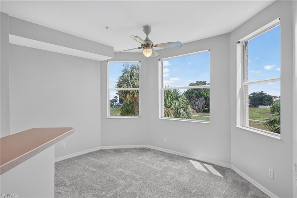 Dining with view & Ceiling fan