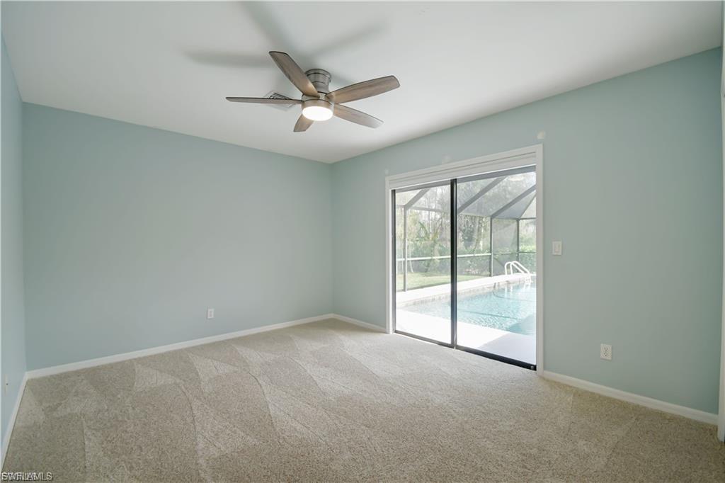 guest bedroom with slider
