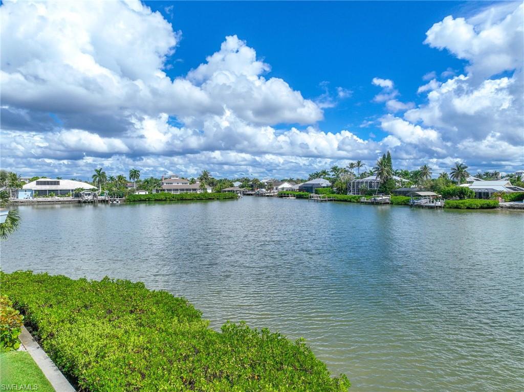 Canal-front homes with individual boat docks