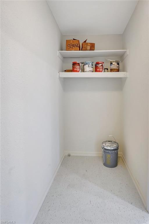 This HUGE storage area is versatile: storage, small office?