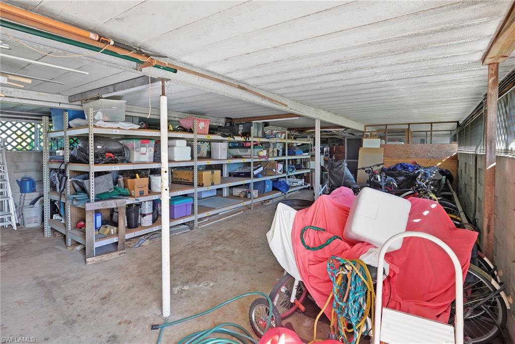 On site out building has additional storage.