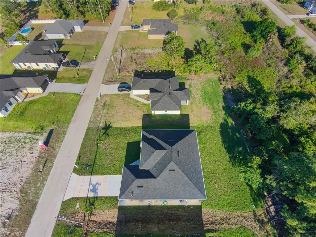 Aerial view of residential area