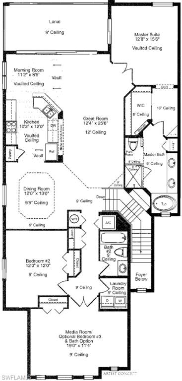 Centex Built Osprey Floorplan