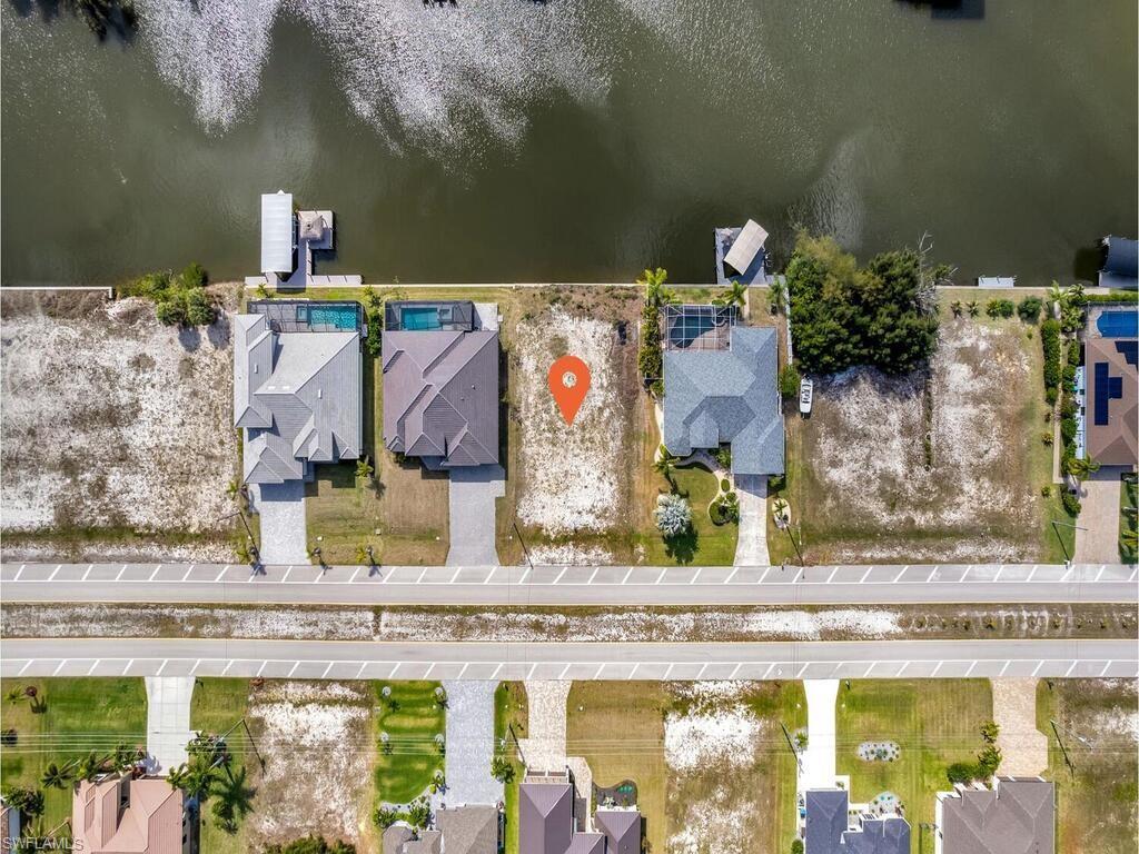 Aerial view of residential area