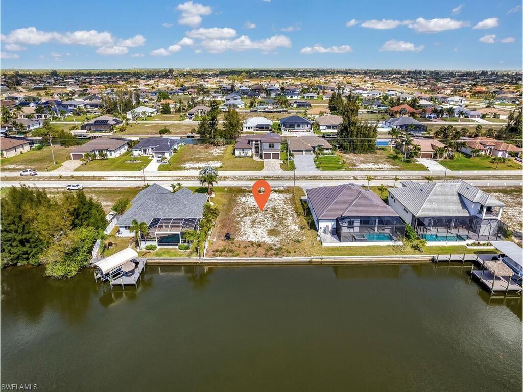 Aerial view of residential area