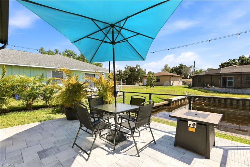 New outdoor paver patio area.