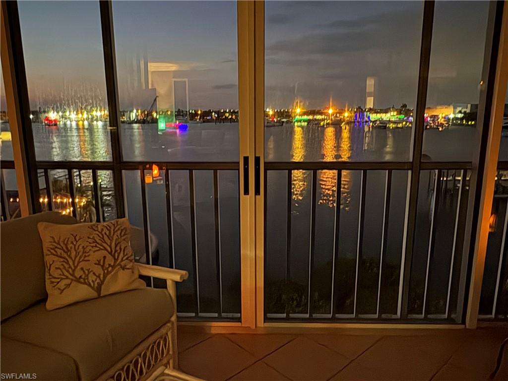 Lights across the Bay at night from the lamia