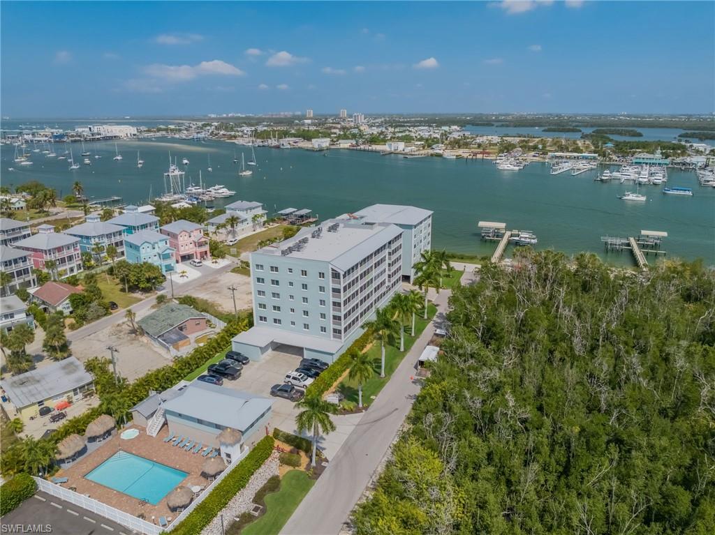 View of the property from pool to Bay