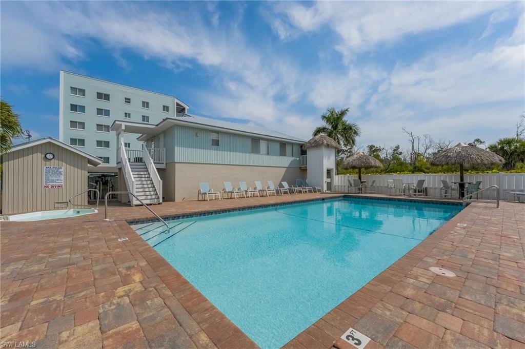 Pool with community room upstairs