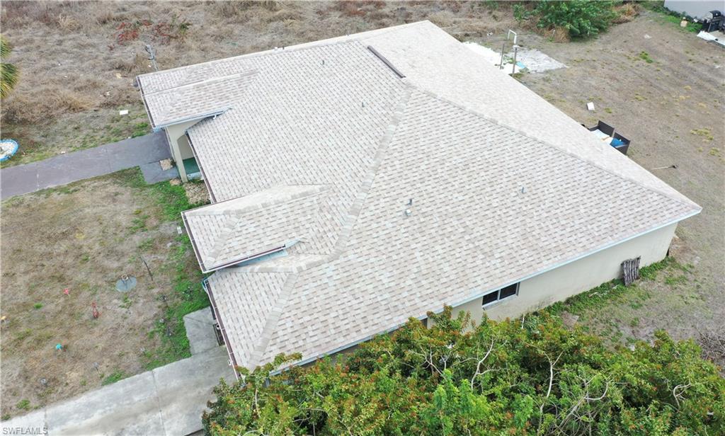 Right side aerial view of the duplex