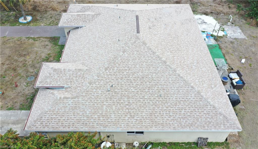 Right side aerial view of the duplex