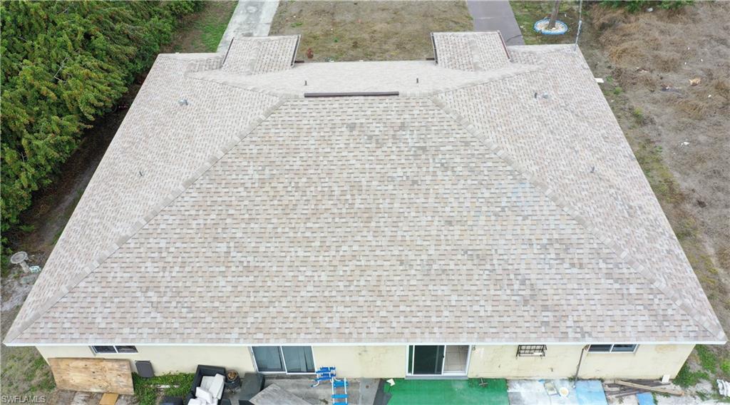 Back side aerial view of the duplex