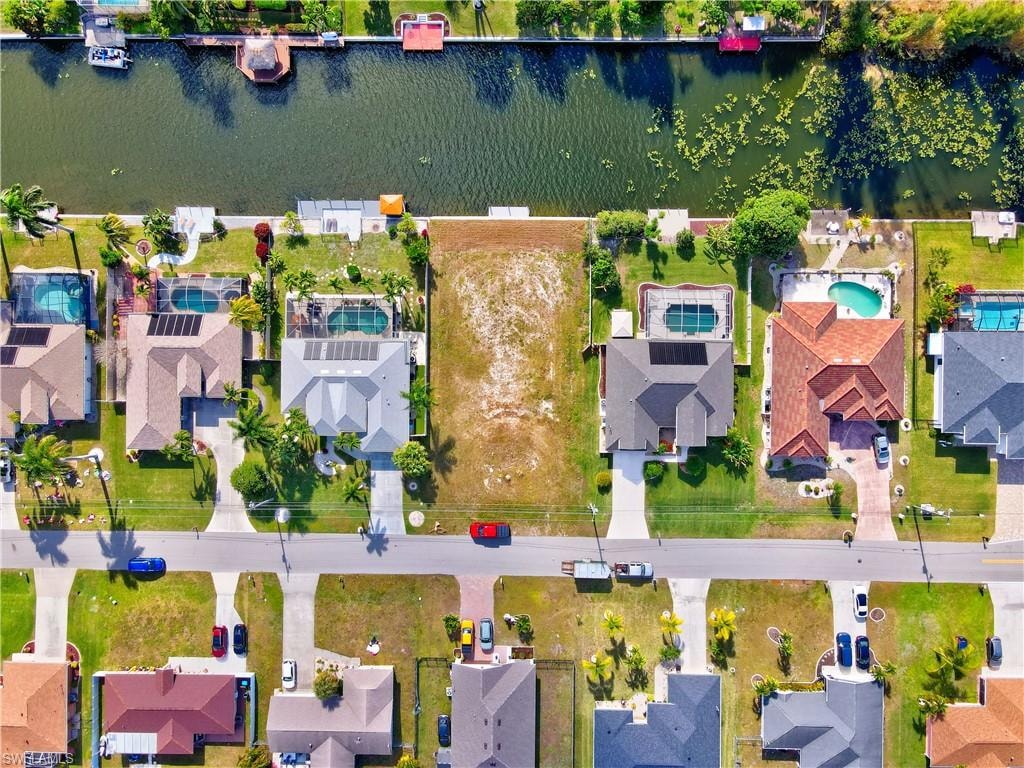 Aerial view of residential area