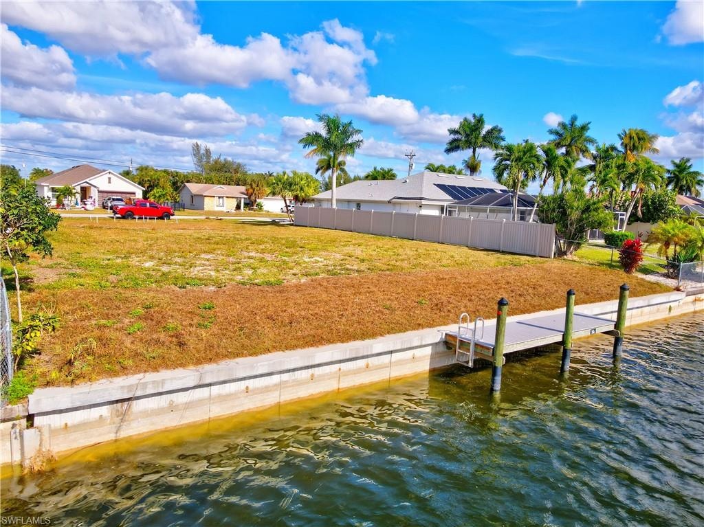 Dock with a water view