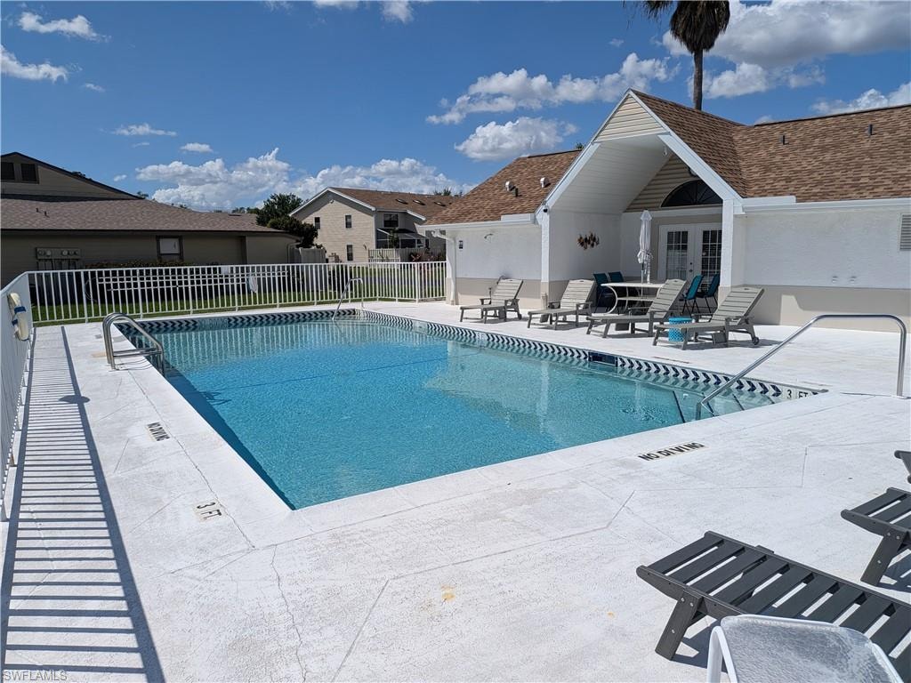 Back of clubhouse with pool