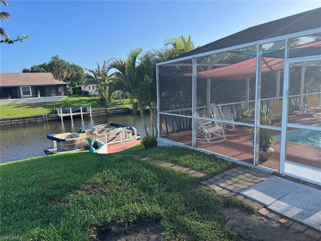 Enjoy your concrete dock and the gulf access canal right behind your home.