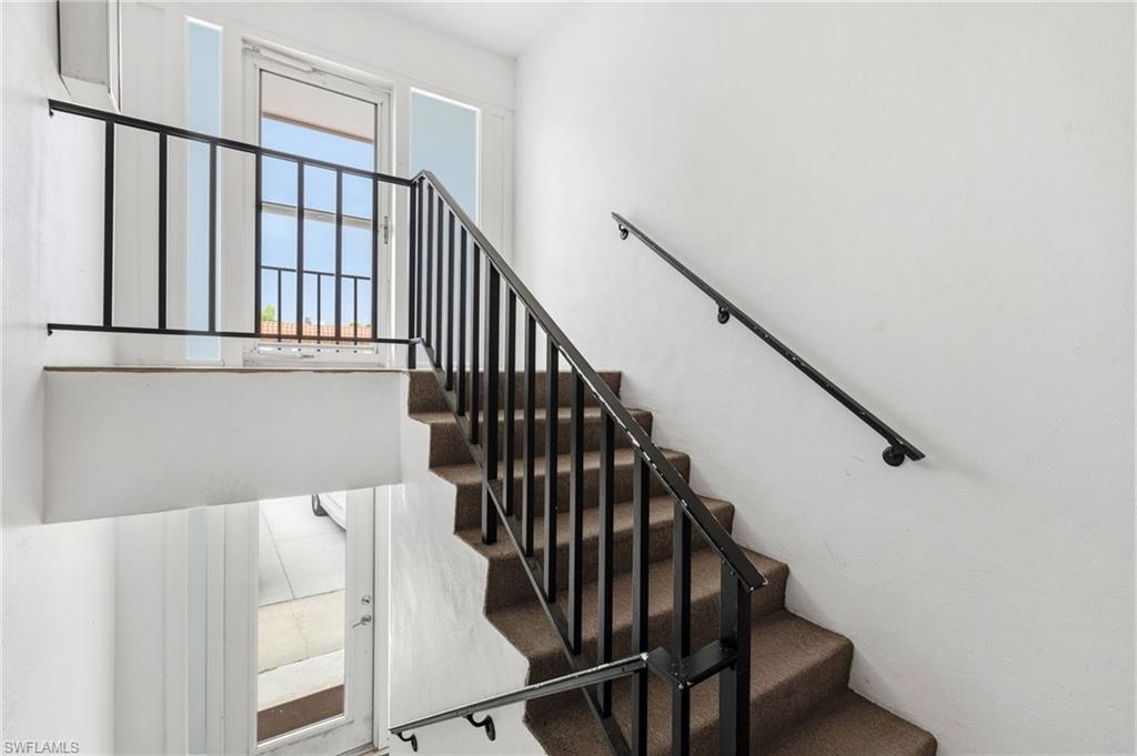 Indoor stairs to unit