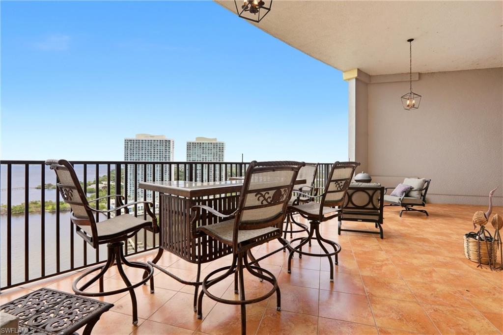 View of balcony from the 21st floor