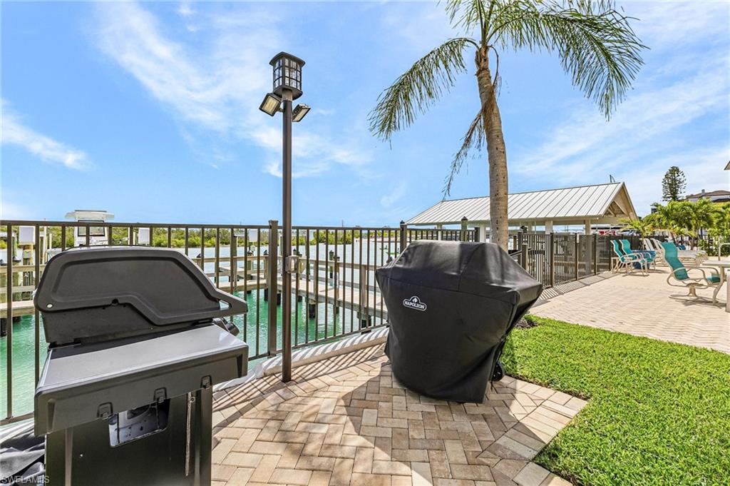 The barbecue area.