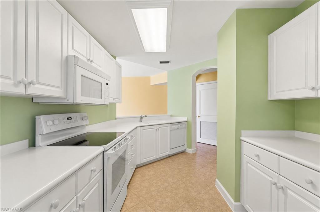 Kitchen features ample amount of counter space
