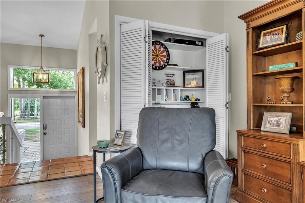 Wet Bar Behind Chair in Great Room