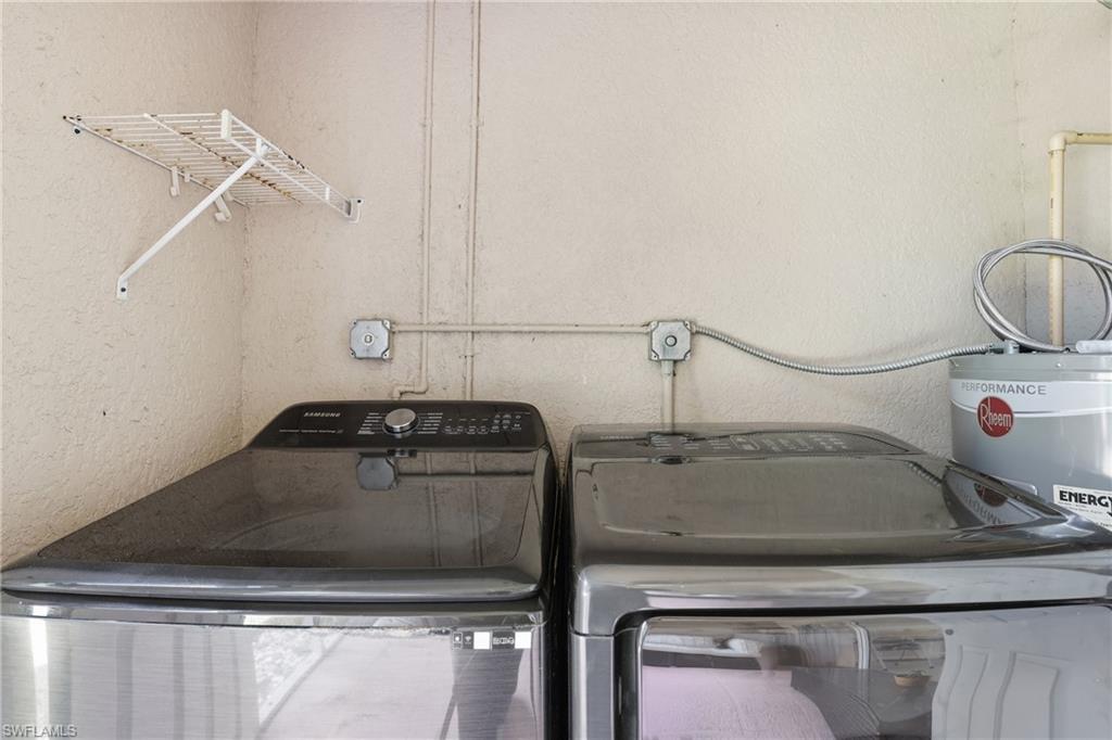 Laundry Hook Up is in patio closet