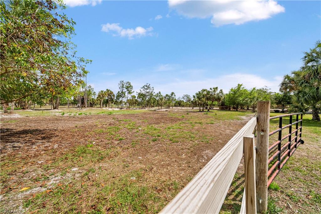 View of yard featuring a view of rural / pastoral area