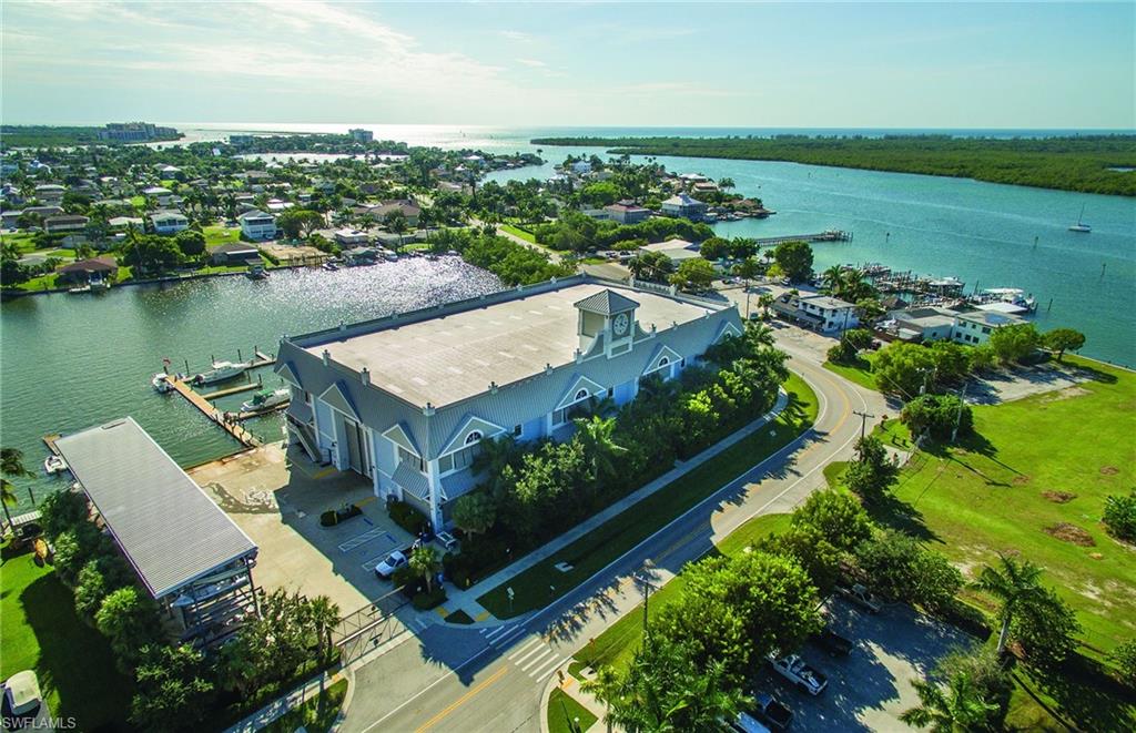 Drone / aerial view of a large body of water