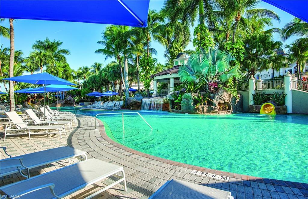 Community pool featuring a patio area