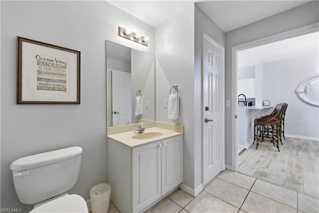 Guest bath serves main area