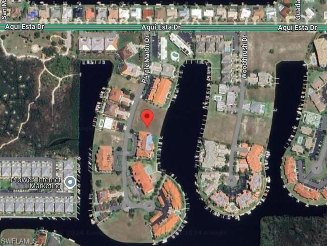 Aerial map of property and surrounding area