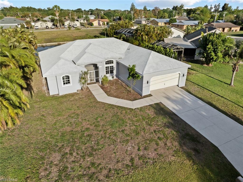 Aerial view of residential area