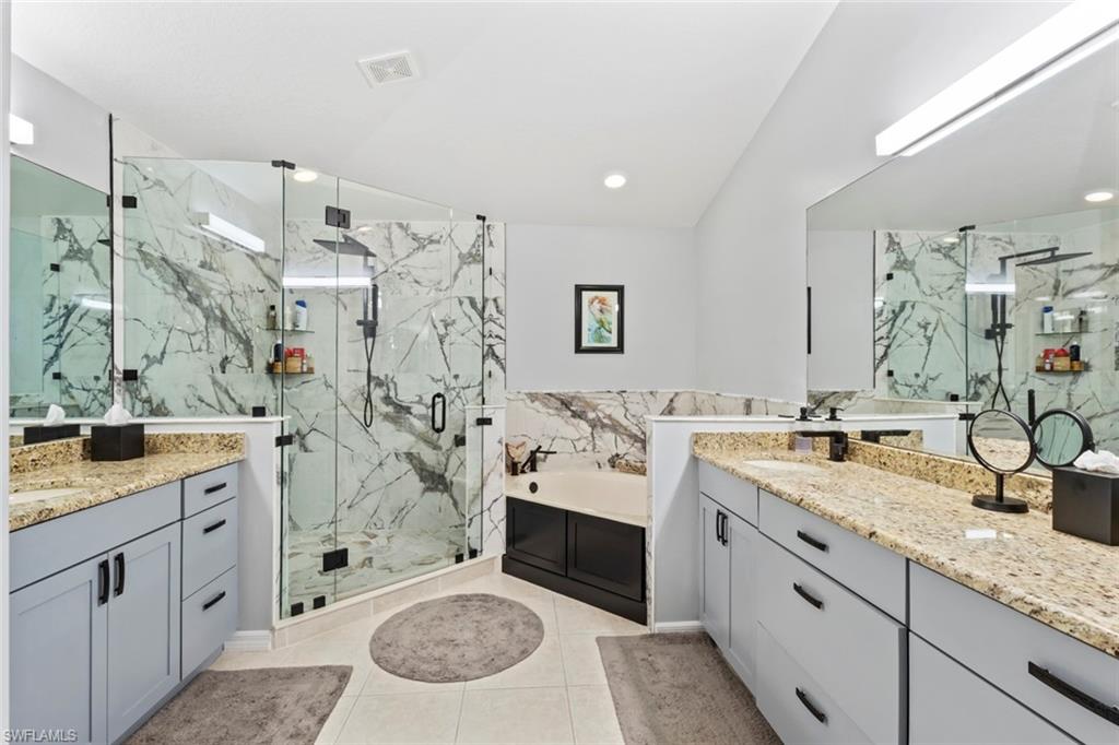 Fully updated and inviting primary bathroom