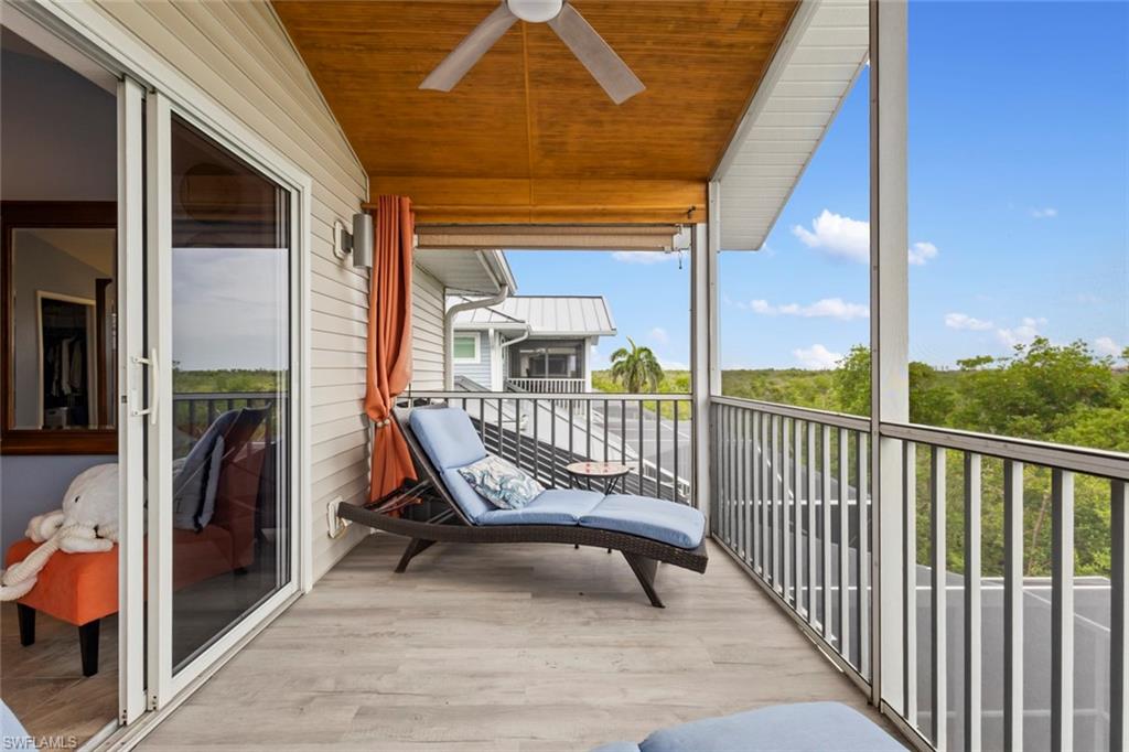 Private balcony off the Primary Suite overlooking the mangroves