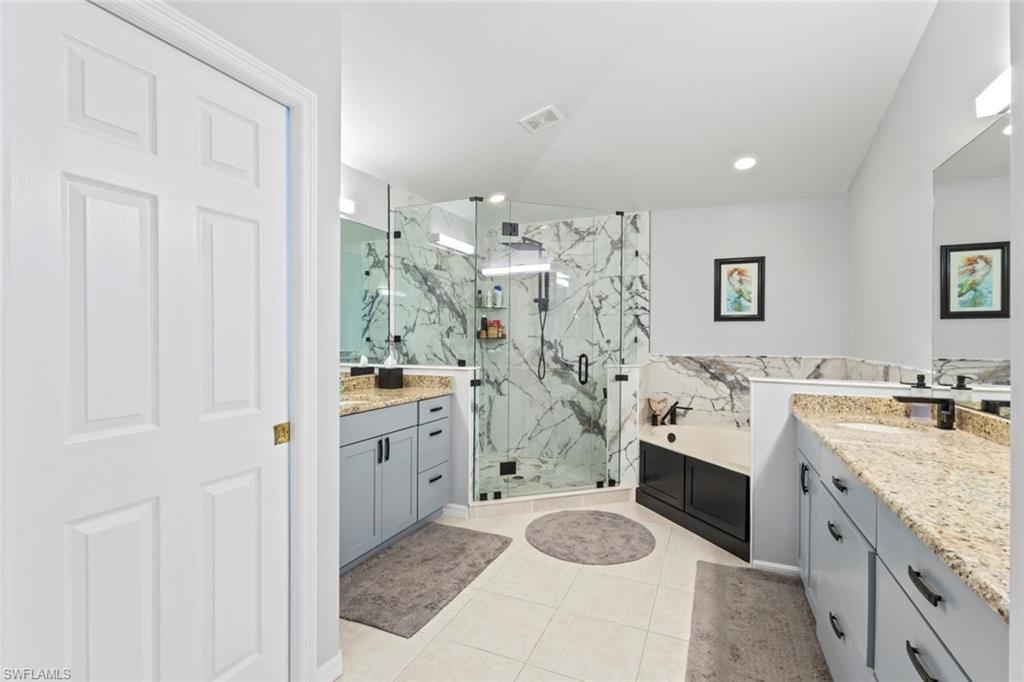 Fully updated and inviting primary bathroom