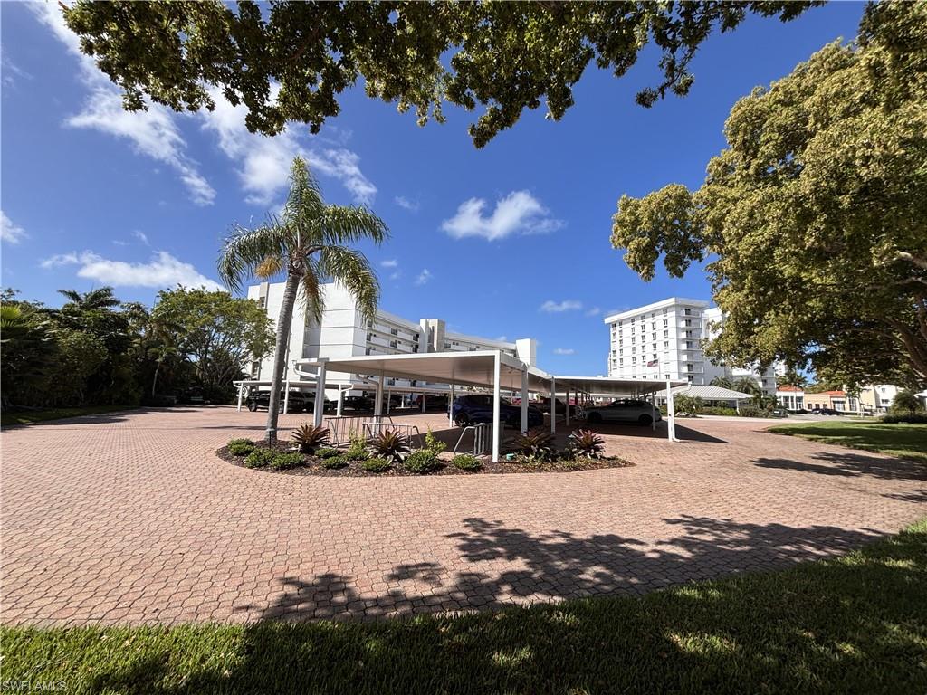 View of Pelican Point with Carport area for Parking