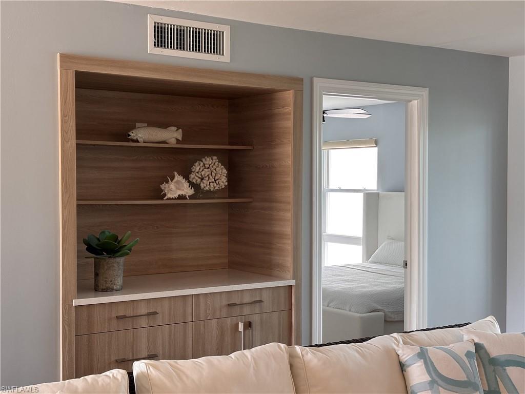 Built-in hutch in family room