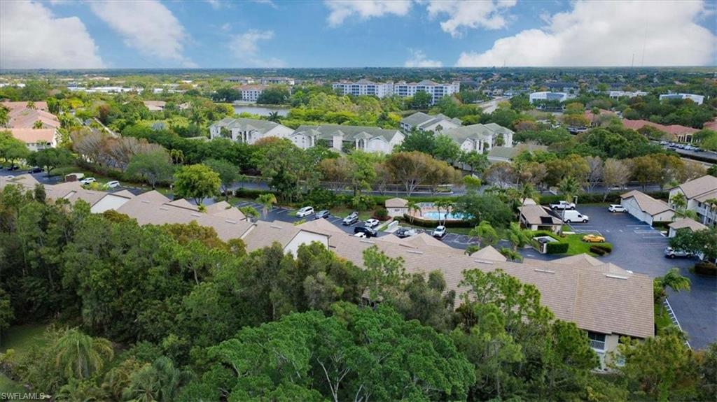 Aerial perspective of suburban area
