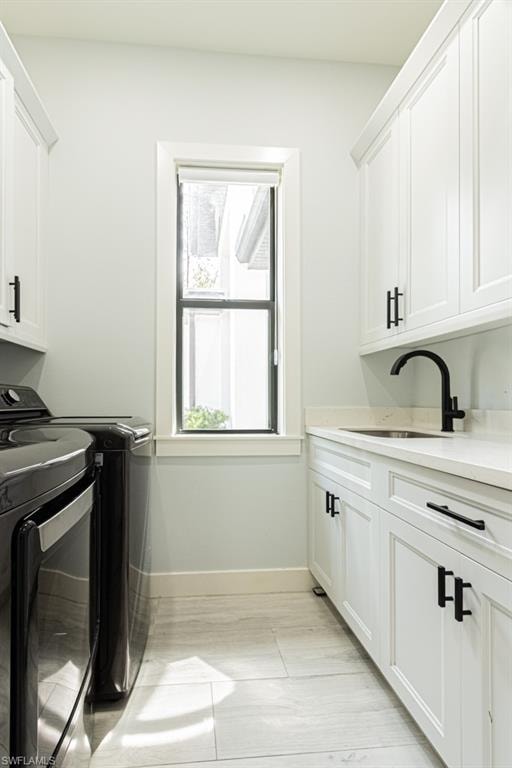 Laundry w Sink and Plenty of Cabinets