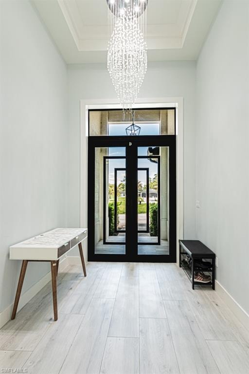 Impact Front Double Doors in Foyer