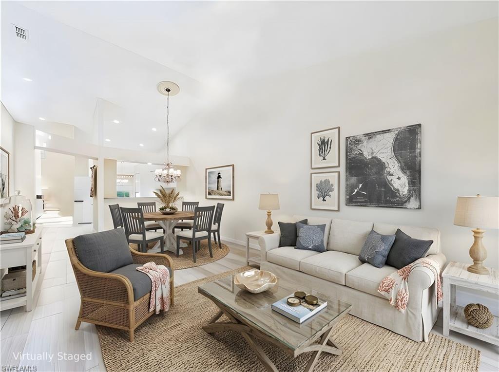 Another virtually staged Living/Dining Area