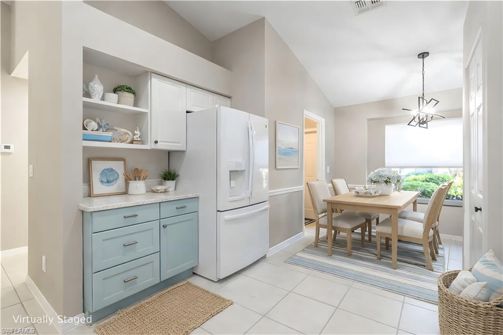Virtually Staged/Remodeled Kitchen and Dining Area