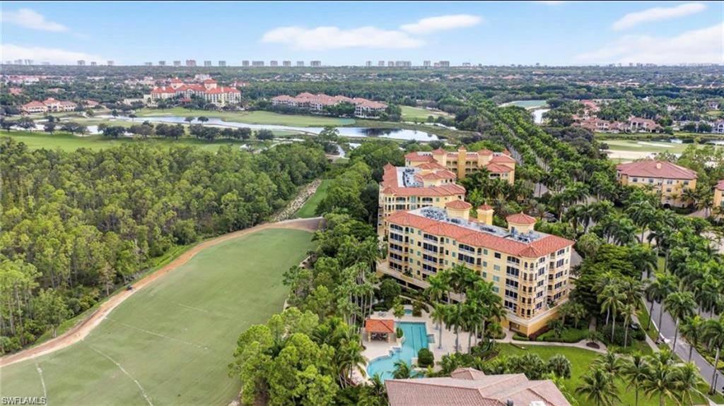Aerial view of the property and its surrounding area