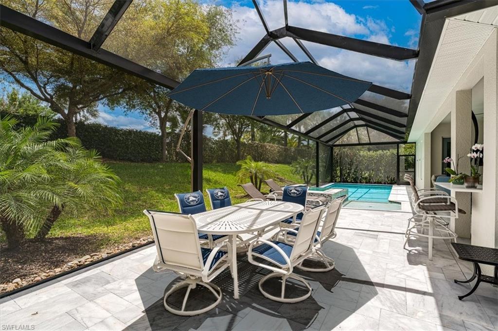 Large paver pool deck with space to entertain friends & family