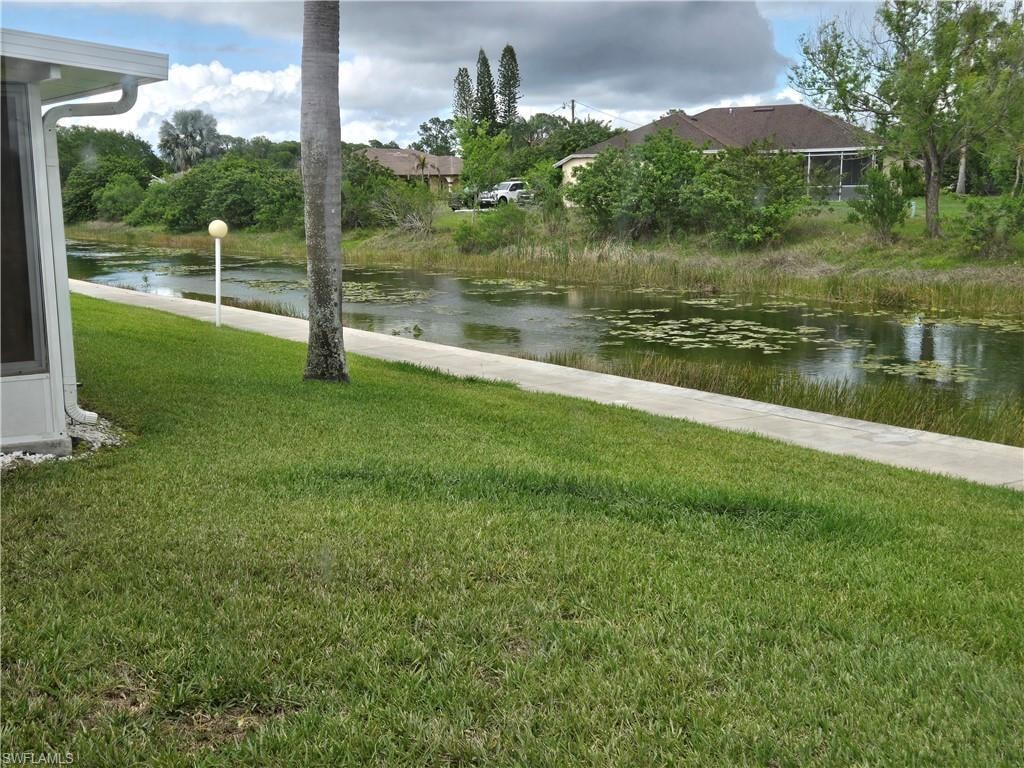 The back yard offers a canal view - a great place to watch the birds.