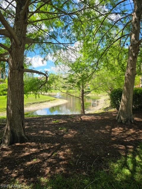 View of yard featuring a water view