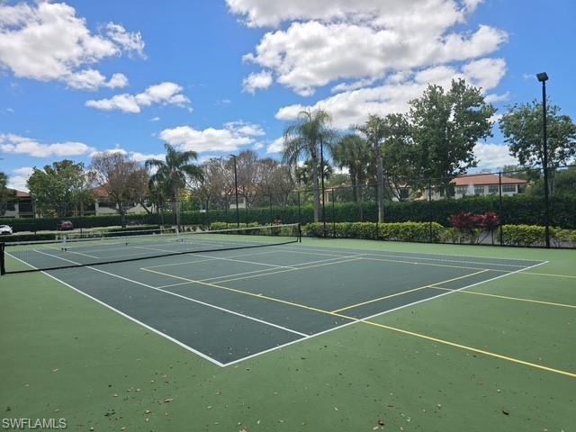 View of tennis court