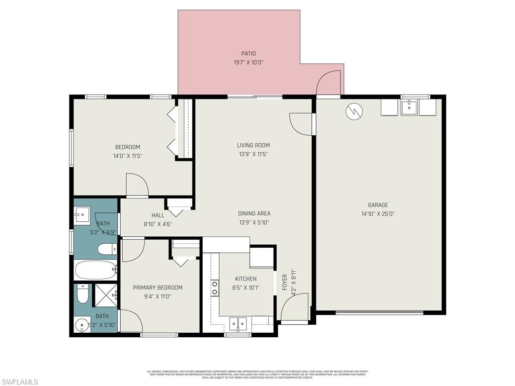2208 Iris way Floor plan - All measurements are approximate*