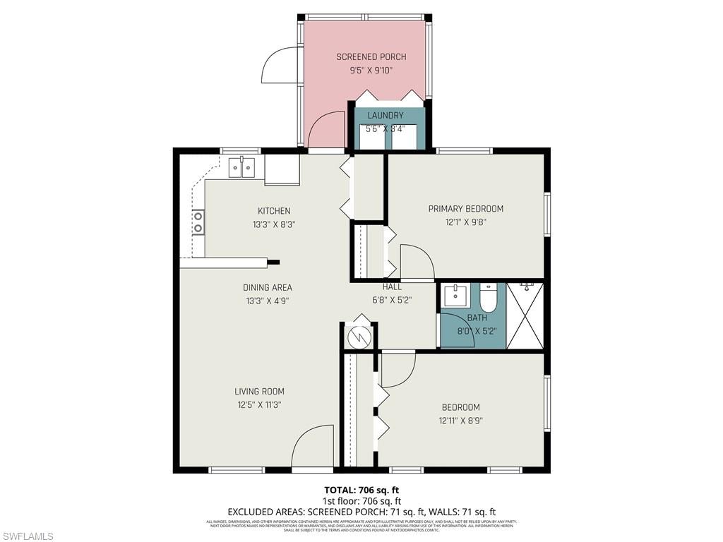 2210 Iris way Floor plan - All measurements are approximate*